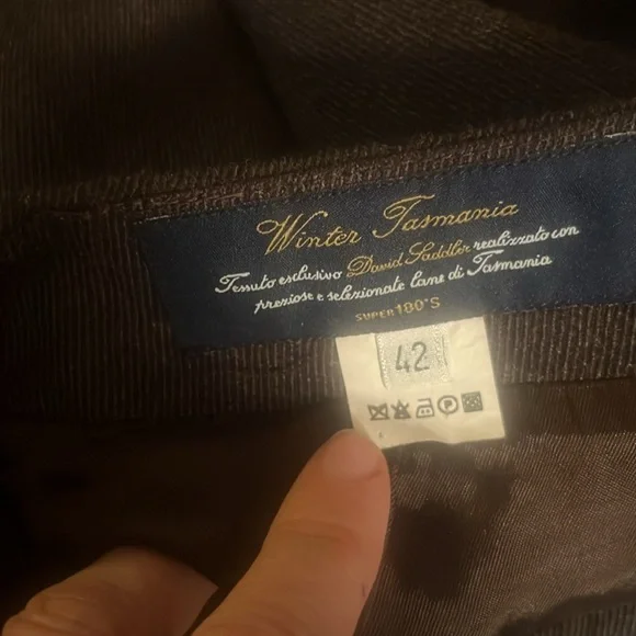 David Saddler Wool mini skirt in dark brown size 6 - Picture 7 of 7